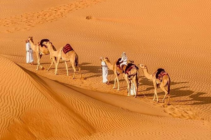 2 days and 1 night Private Tour in Wadi Shab to Wahiba Sands Desert - Wahiba camp at night, then sunrise and Bedouin House coffee on Day 2