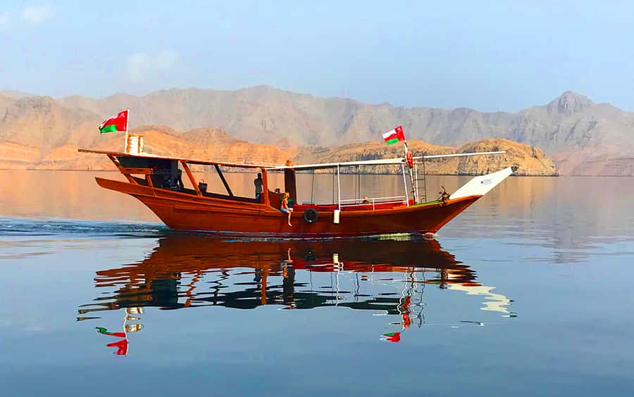 From Dubai: Musandam Khasab Tour with Boat Trip and Safari - Half-day dhow cruise in Khor Sham, with Telegraph Island snorkeling