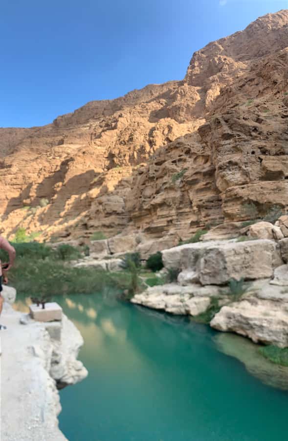 From Muscat: Wadi Shab & Sinkhole Private Tour & Free Lunch - The Wadi Shab hike: terraced gardens, palm shade, and rocky footing