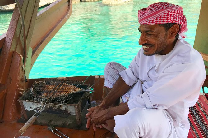 Full Day Dhow Cruise to Khor Sham with lunch & Snorkeling (Shore excursions) - What lunch and drinks look like on board
