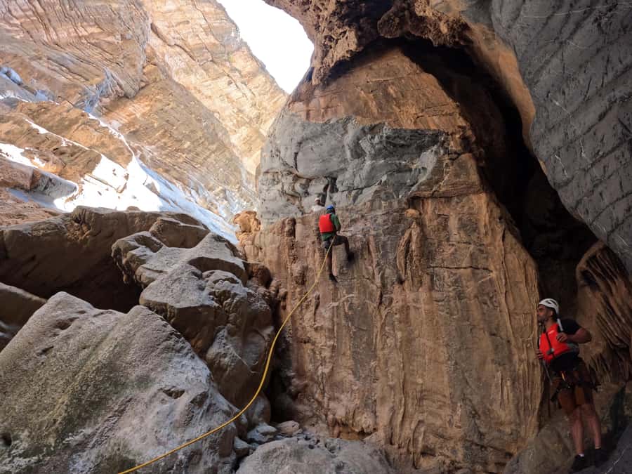 Jebel Shams: Full Day Adventure Tour through Snake Canyon - Gear-up moment, helmet and life vest matter here