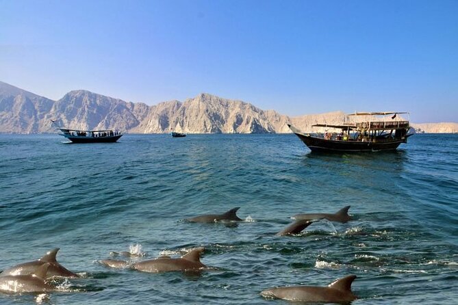 Khasab Musandam Full Day dhow cruise with lunch and Snorkeling - The dhow ride from Khasab Harbor into Khor Sham fjords