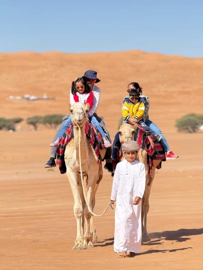 Muscat: Wahiba Sands & Wadi Bani Khalid Full-Day Tour+Lunch - Wahiba Sands: 4x4 dune bashing, camel ride, and wildlife viewing time