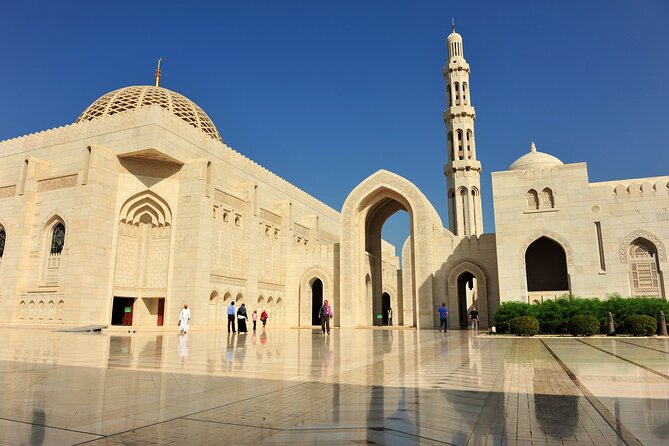 Private Full-Day Muscat City Tour - Al Alam Palace gates and the photo-only Jalali and Mirani forts