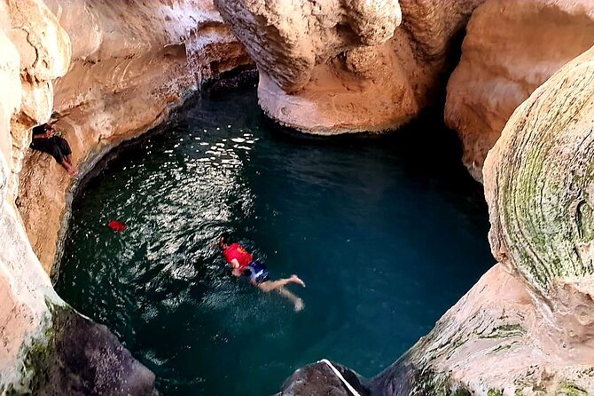 Private Full-Day Wadi Shab and Bimmah Sinkhole Tour - Walking through Wadi Shab’s terraced gardens and pools