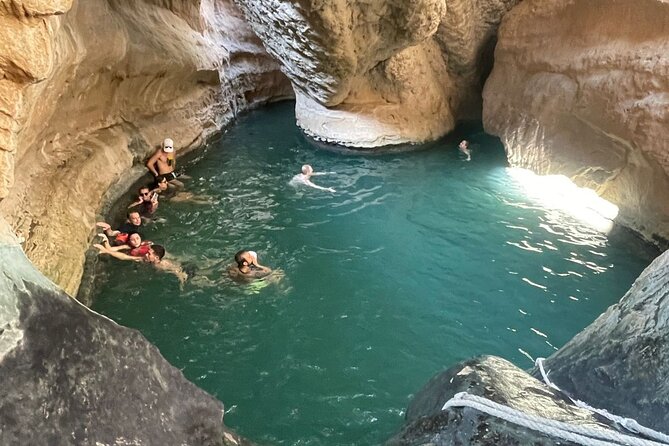 Private Full- Day Wadi Shab-Bimmah Sinkhole-Fins Beach Tour - Bimmah Sinkhole by the sea: a meteor-crater stop that’s quick but worth it