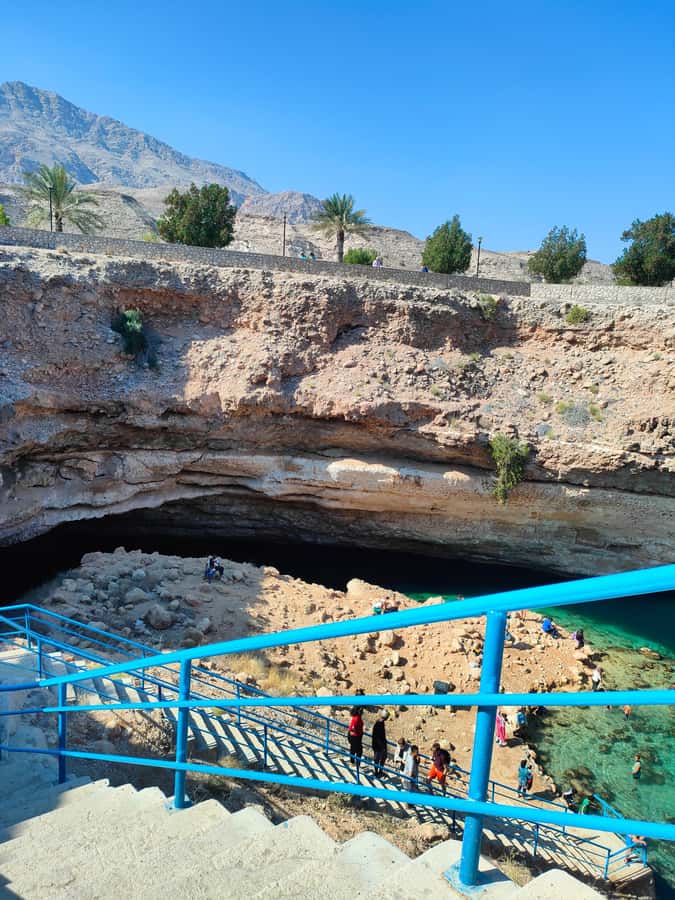 Wadi Shab &Bimmah Sinkhole &Heart shaped Cave &Pebble Beach - Bimmah Sinkhole Blue Pool: The Optional Swim, The Certain View