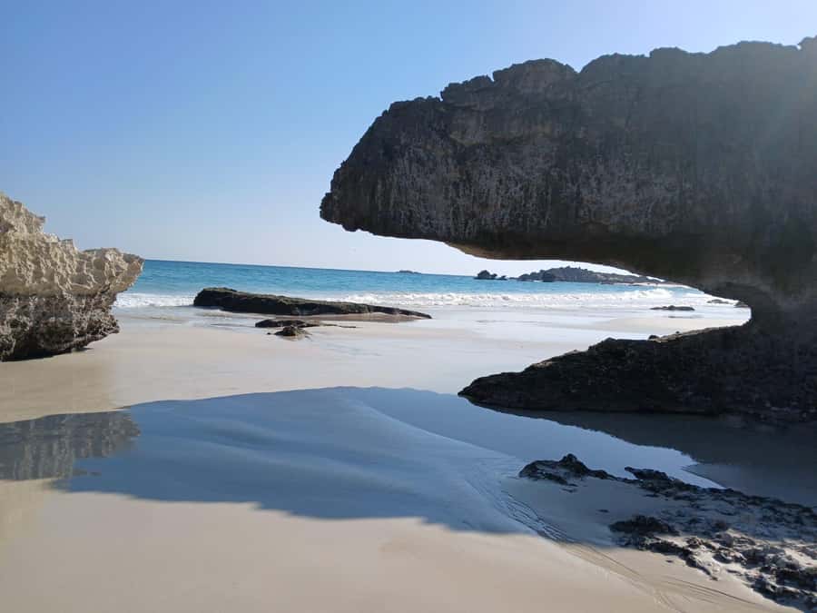 West Salalah: Caribbean of the Orient Fazayah Beaches & City - Fazayah Beach: the main swim block